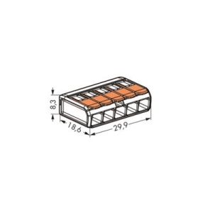 WAGO 221-415 Złączka instalacyjna 5x4mmq uniwersal-8153