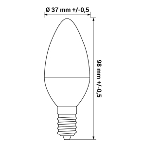 LED Żarówka E14 6W/230V świeczka barwa ciepła