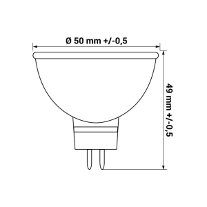 LED Żarówka MR16 3,7W barwa ciepła