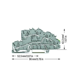 WAGO TOPJOBS złączka piętrowa 2,5 mm2 L/L/PE szara-10473