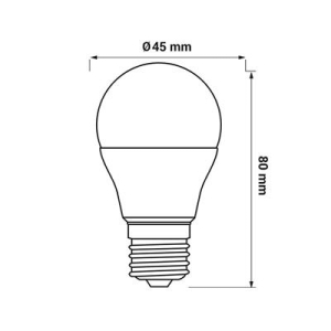 LED Żarówka E27 5W barwa ciepła kulka -12506