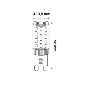 LED Żarówka G9 4W 230V barwa ciepła-12585