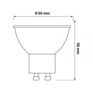 LED Żarówka GU10 6,5W 230V barwa ciepła-12611