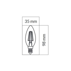 LED Żarówka E14 6W barwa ciepła biała -12800