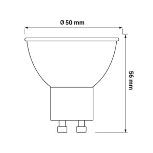 LED Żarówka GU10 5W 230V barwa neutralna ściemnial-13034