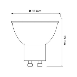 LED Żarówka GU10 5W 230V biała zimna-13037