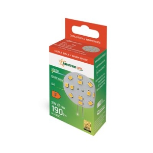 LED Żarówka G4 2W 12V ciepła biała-13082