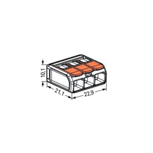 WAGO 221-613 Złączka instalacyjna 3x6mmq uniwersal-13802